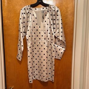 Anthropologie Siempre Long-Sleeve Polka Dot Mini Dress • NWT • Size Small